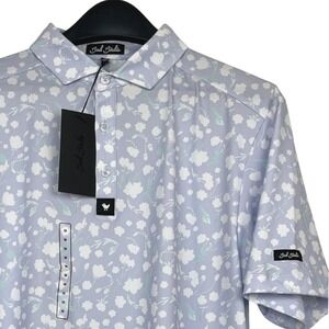 NEW Bad Birdie Baby Lush Core Performance Polo Mens M Stretch Wicking UPF 50 $78